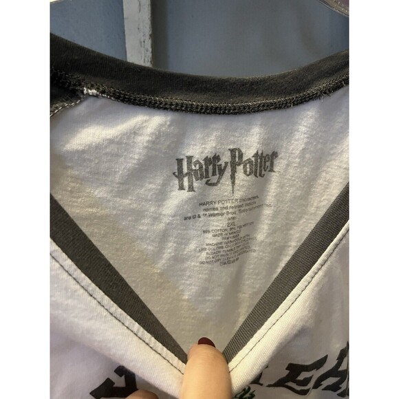 Harry Potter Shirt Ladies 2X 3/4 Sleeve Slytherin Quidditch Hogwarts Tee Womens - Picture 3 of 3